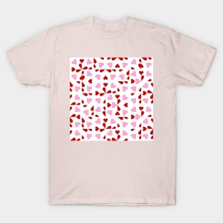 White Valentine's Checkers T-Shirt